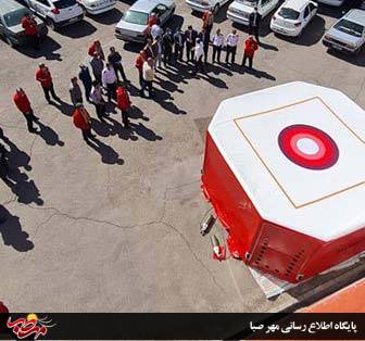 آئین رونمایی از تشک نجات آتش نشانی میانه