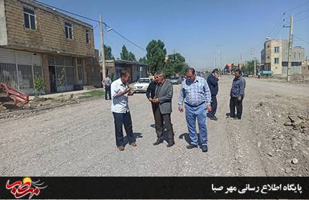بازدید بخشدار مرکزی از طرح زیرسازی خیابان سیلوی روستای اسلام آباد