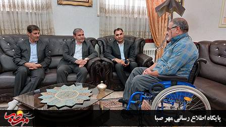 دیدار فرماندار ویژه میانه با جانباز و قهرمان مدال آور میانه ای