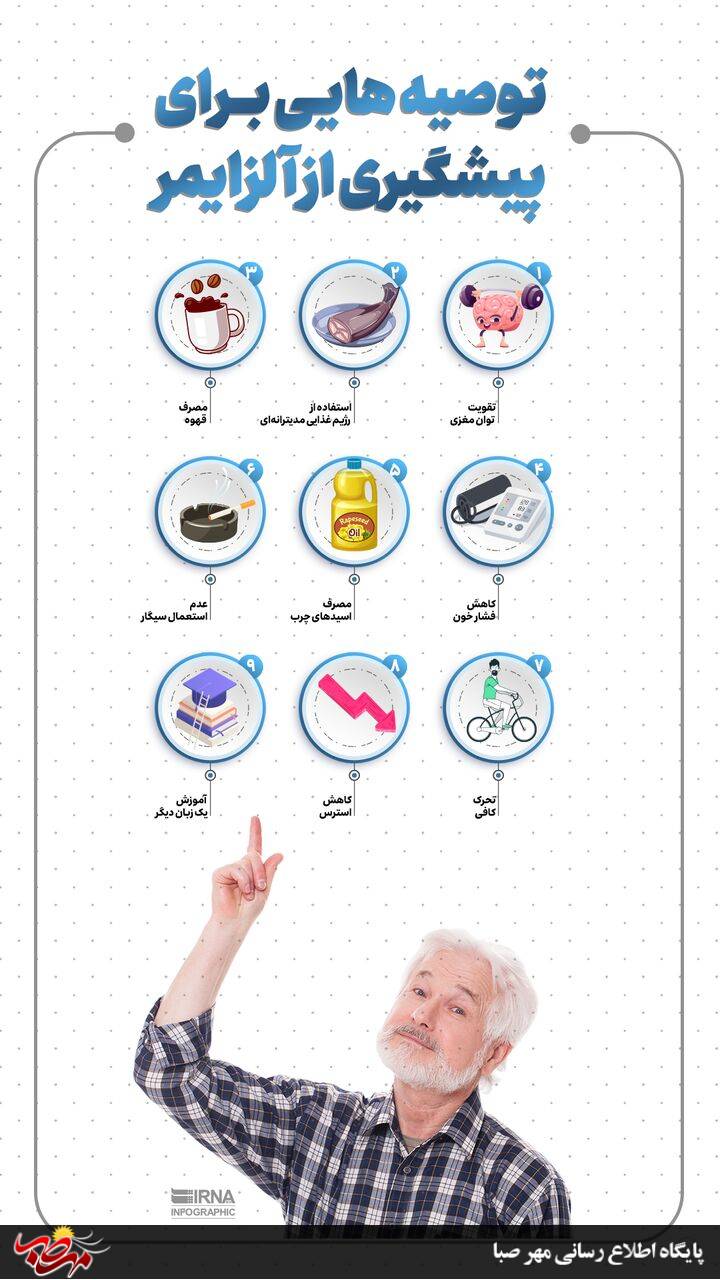 توصیه‌هایی برای پیشگیری از آلزایمر