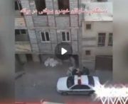 لحظه دستگیری سارقان خودرو توسط پلیس میانه