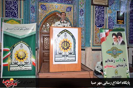سخنرانی فرمانده انتظامی شهرستان میانه در نماز جمعه به مناسبت هفته فراجا