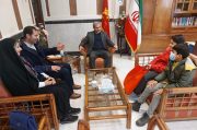 دیدار برگزیدگان مسابقات بین المللی لکوکاپ در رشته رباتیک با فرماندار ویژه میانه