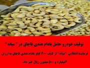 توقیف خودرو حامل بادام هندی قاچاق در” میانه”