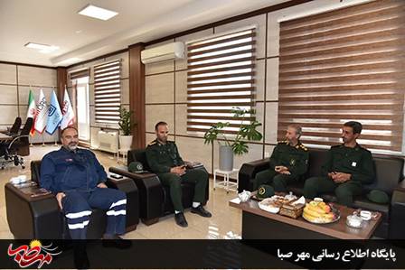 دیدار فرمانده سپاه میانه با رادفر سرپرست مجتمع فولاد میانه