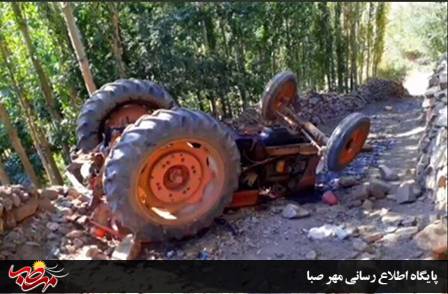 جان باختن جوان ۲۴ ساله میانه ای بر اثر واژگونی تراکتور
