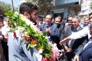 مراسم استقبال از ابوالفضل چوپانی نایب قهرمان کشتی فرنگی جوانان جهان