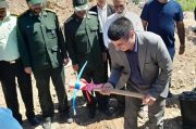 کلنگ زنی مخزن آب شرب روستای ونجان در بخش کندوان میانه