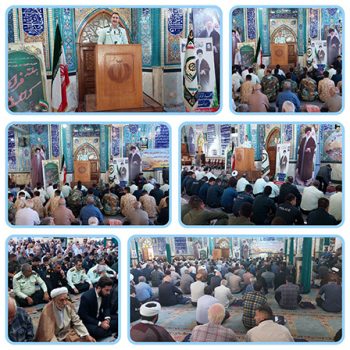 سخنرانی فرمانده انتظامی شهرستان ” میانه” در نماز جمعه به مناسبت هفته فراجا