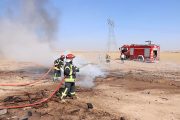 مانور استانی آمادگی برای برخورد با خط انتقال گاز در شهرستان میانه برگزار شد