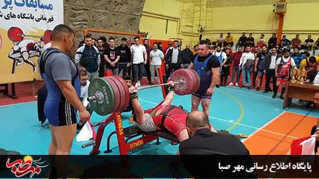 برپایی مسابقات پرس سینه و ددلیفت قهرمانی باشگاههای شهرستان میانه
