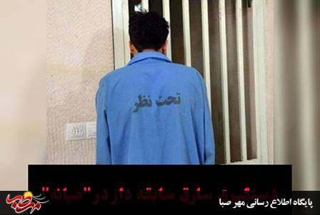دستگیری سارق سیم و کابل برق در “میانه “