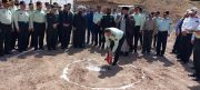 آئین کلنگ زنی پروژه های ستاد فرماندهی شهرستان و منازل مسکن سازمانی با حضور فرمانده انتظامی استان
