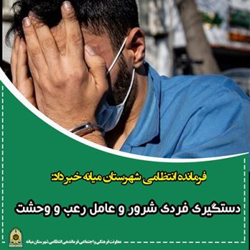 دستگیری عامل قدرت نمایی توسط پلیس شهرستان میانه