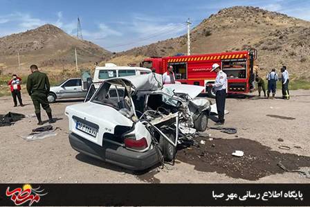 ۵فوتی و ۲مصدوم حاصل برخورد خودرو تریلی با پراید در ۷ کیلومتری جاده میانه به تبریز