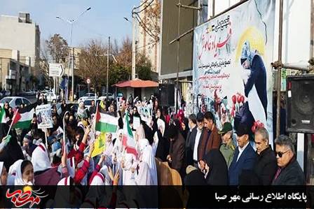 تجمع بزرگ فریاد خاموش در راستای حمایت از کودکان مظلوم غزه در میانه