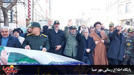 برگزاری مراسم باشکوه راهپیمایی ۲۲ بهمن زیر چتر امنیتی پلیس در ” میانه”