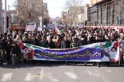 تصاویری از شکوه حضور مردم میانه در راهپیمایی ۲۲ بهمن ماه و چهل و ششمین سالروز پیروزی انقلاب اسلامی