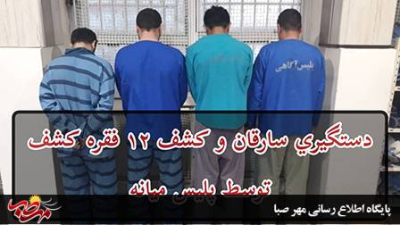 دستگیری سارقان و کشف ۱۲ فقره کشف توسط پلیس میانه