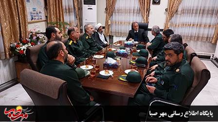 دیدار فرمانده سپاه ناحیه میانه با فرماندار شهرستان بمناسبت تبریک انتصاب