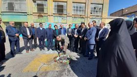 کلنگ مدرسه ۶ کلاسه خیرساز مرحومه “سریه زعفرانی” میانه به زمین زده شد