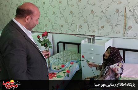 دیدار فرماندار ویژه میانه و رییس اداره بهزیستی با سالمندان ائمه اطهار(ع) میانه