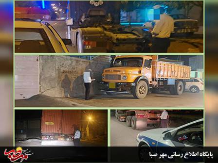 اعمال قانون و توقیف ۲۳ دستگاه خودرو سنگین پارک شده در معابر شهرک اندیشه شهرستان میانه