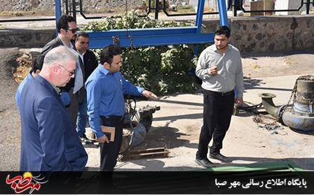 بازدید عبدی سرپرست مجتمع فولاد میانه از تصفیه خانه مرکزی فاضلاب شهری