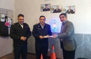 تجلیل رییس اداره بهزیستی شهرستان میانه از پلیس راهور شهرستان