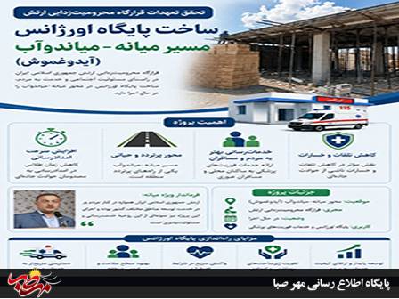 تحقق تعهدات قرارگاه محرومیت‌زدایی ارتش در ساخت پایگاه اورژانس مسیر میانه–میاندوآب (آیدوغموش)