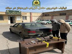 توقیف خودروی حامل فلزیاب غیرمجاز در بخش کندوان میانه