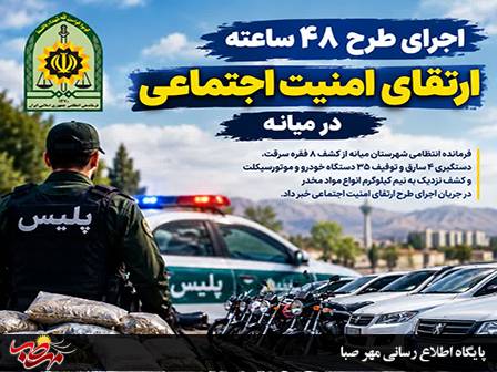 دستگیری ۴ سارق و کشف ۸ فقره سرقت در میانه؛ ۳۵ خودرو و موتورسیکلت توقیف شد